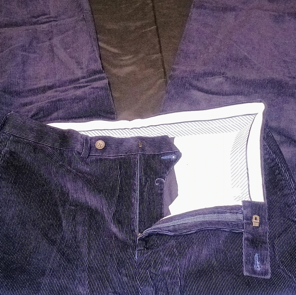 Ralph Lauren Men's Sz 34X32 Navy Corduroy Chinos
